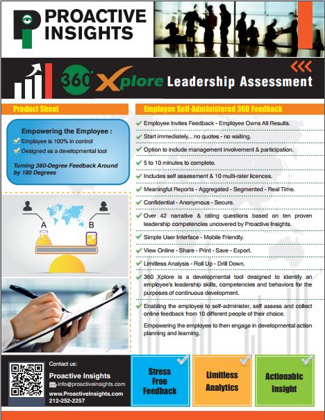 360 Xplore - Self Administered 360 Degree Leadership Feedback Assessment Survey